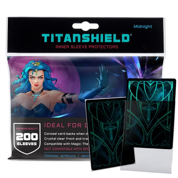 TitanShield Smoked Inner Sleeves - Make Card Backs Opaque (64x89mm)