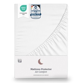 Blumtal Waterproof Mattress Protector, Oeko-Tex Certified, Breathable Mattress Topper, Tension Fixation, No Rustling, 90 x 190 cm