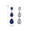 EleQueen Women's Silver-tone Austrian Crystal Tear Drop Pear Shape Long