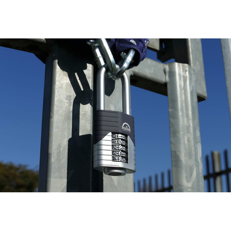 Henry Squire Vulcan 5 Wheel Long Shackle Combination Padlock, 60