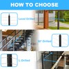 Sidasu 36" Level Post Drilled Cable Railing Post Stainless Steel,
