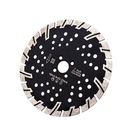 7" Granite Saw Blade Diamond Turbo Blade with Coolling Holes for Cutting Granite,Marble,Quartzite,Stone,Concrete and Brick