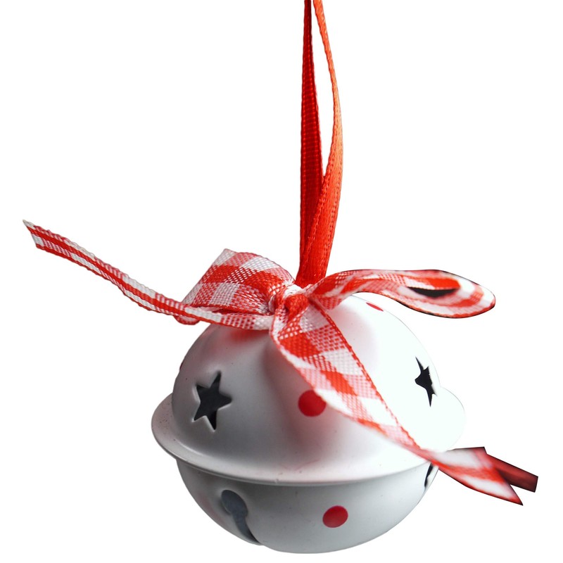 khevga traditional christmas tree ornaments: Metal bell tree decorations set