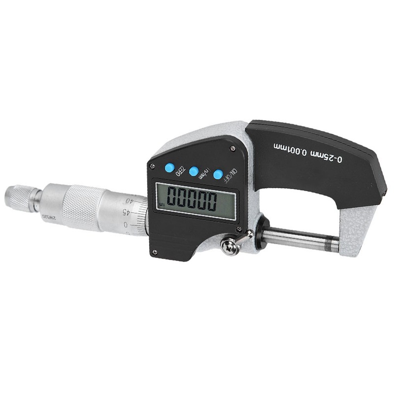 Micrometer Large Screen Digital Metric Imperial 0.001mm Accuracy 0‑25mm Outer
