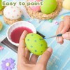12 Pieces Wooden Fake Eggs, White Wooden Easter Egg Wood
