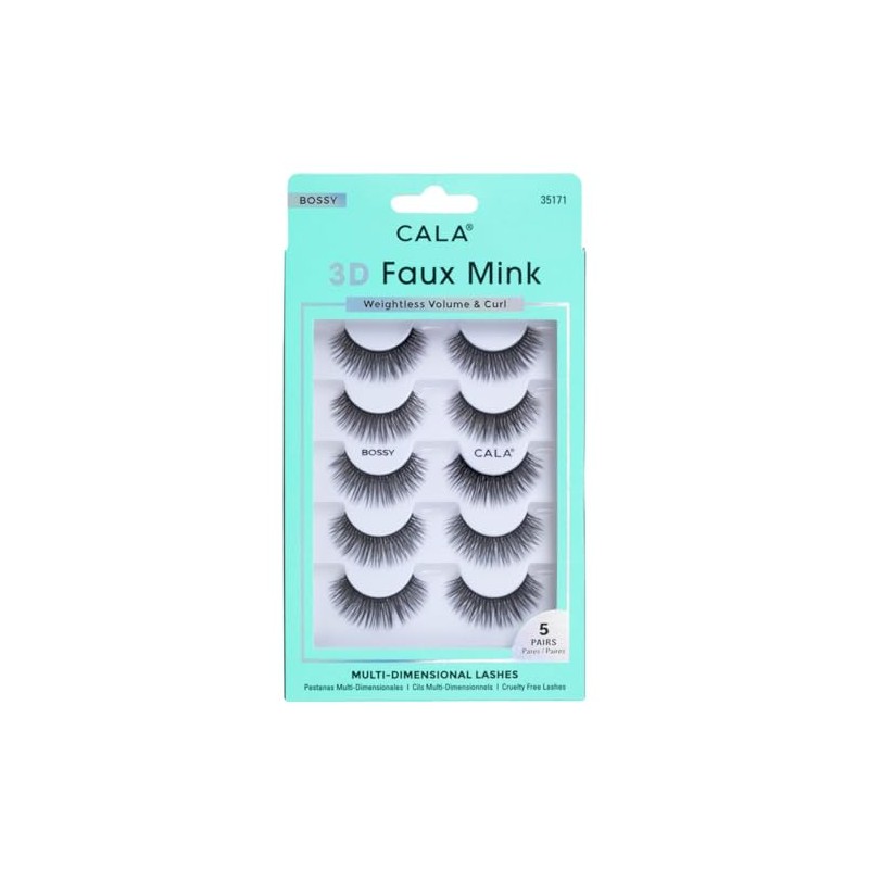 CALA - "3D Fauk Mink" pestañas postizas multidimensionales y ligeras