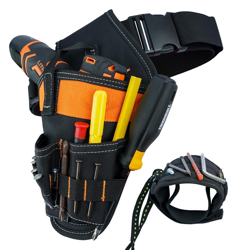 Right Handed Drill Holster,KUNN 3-in-1 Impact Driver Holder Combo with