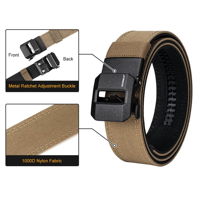 IDOGEAR Tactical Gun Belt 1.5 '' EDC Stiff Heavy Duty