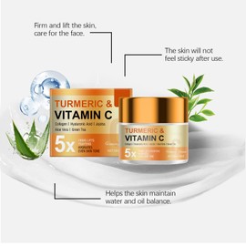 LISAELIXIR Vitamin C Firming Cream – Anti-Aging Moisturizer for Face & Body, Lightweight Hydrating Brightening Cream for All Skin Types, Daily Use, Non-Greasy