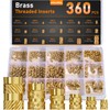 HOLMOL Threaded Inserts for Plastic 360PCS, Heat Inserts Assortment Set,