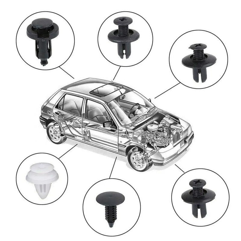 Grapa Kit Automotriz Universal Surtido Estuche Clips de Retenedores Coche