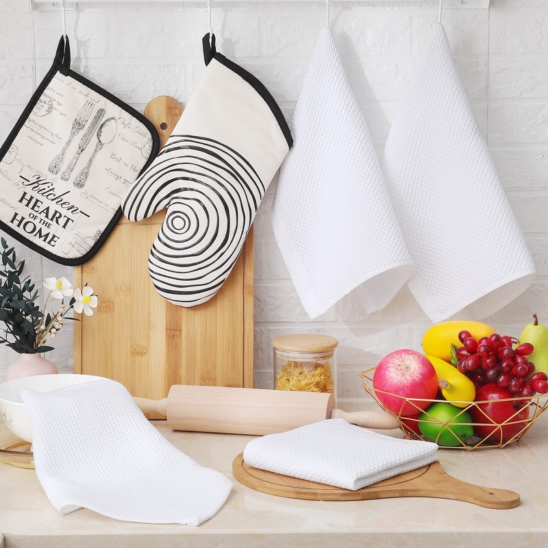 Moosfor 100% Cotton Kitchen Cleaning Cloths, Highly Absorbent Soft Dish