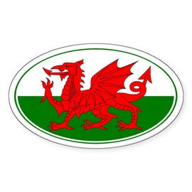 CafePress Wales UK Oval Sticker Oval Car Bumper Sticker