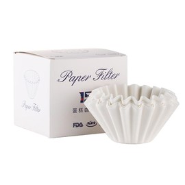 Bincoo 50 Count Disposable Basket Coffee Filter Paper,Coffee Filter Paper Bowl Shape 1-2 Cup for Home Office Pour Over, Drip Coffee Maker(Basket 1-2cups 50pcs)