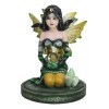 Ebros Gift Kneeling Bumblebee Spring Fairy With Crystal Ball On