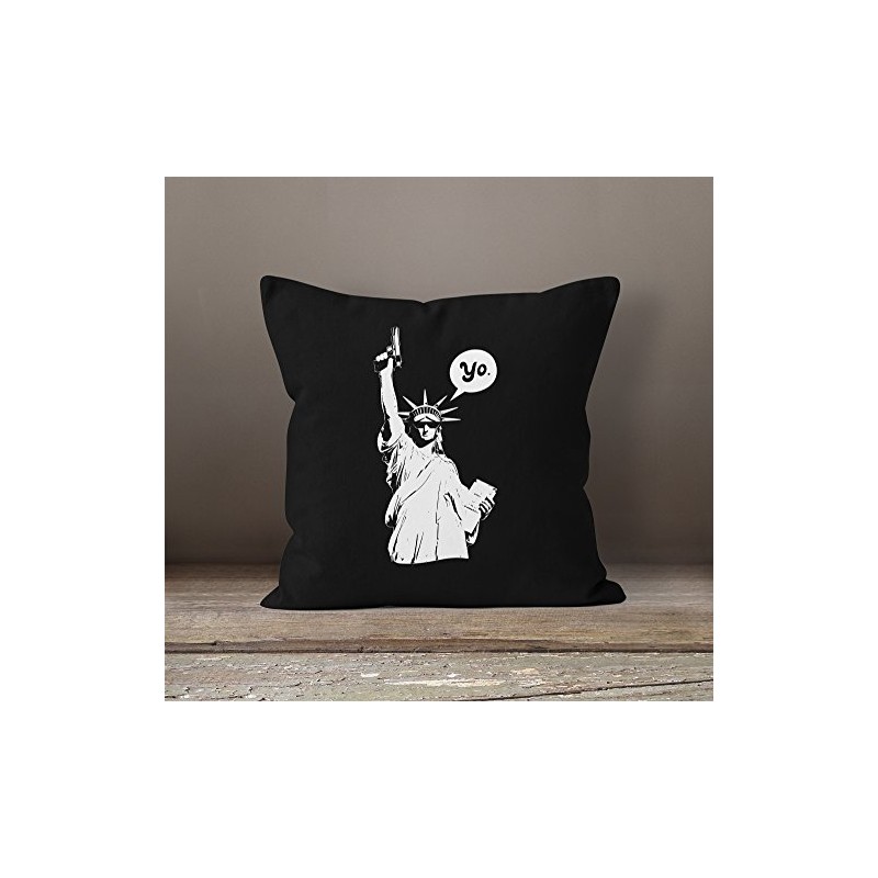 MoonWorks Cushion Cover Statue of Liberty Statue 40 x 40