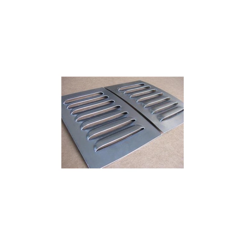 RodLouvers Pair of Aluminum Straight 5” 7 Louvered Panels
