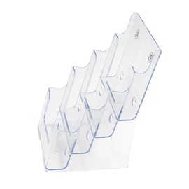 Deflecto 77901 Four-tier multi-compartment medium size docuholder, 6-1/2wx6-1/4dx10h, clear