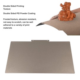 3D Printer Build Plate Sided PEI Powder Coating with Frosted Texture 254x368mm Magnetic Spring Steel for Raise3d E2 Multifunctional Heated Bed Easy Adhere and Remove Prints