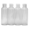 Palm Safe 4x Empty 100ml Clear Plastic Travel Bottles with