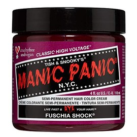 Manic Panic Fuschia Shock Cream Formula Semi-Permanent Hair Color, 4 oz