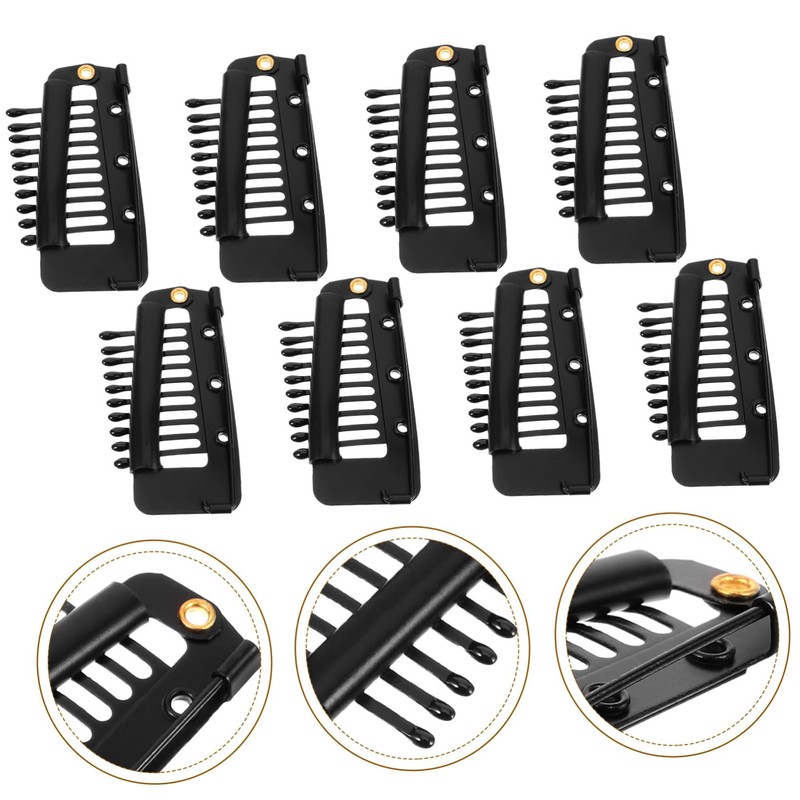 8Pcs Hair Extension Clips Heavy Duty Wig Making Clips for