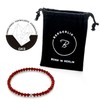 BERGERLIN Genuine Natural Stone Bracelet with 925 Sterling Silver Pearl
