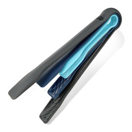 Tasty Serving Tongs Set of 3, Kitchen Tongs, Heat-Resistant, Turning, Barbecue & Salad Tongs, Plastic Tongs, Kitchen Utensil, Dimensions: Small, Medium, Large, Colour: Blue, Light Blue, Grey