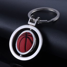 Rotating Basketball Keychain for Boys Girls Novelty Basketball Lover Gift for Women Men Basketball Accessories for Basketball Player Team Members Birthday Christmas Gifts