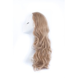 Bombshell Hair Extensions 3/4 Half Head Hair Piece 24 inches Heat Resistant Synthetic Long Curly Thick Wig (M08 ASH MEDIUM BLONDE)