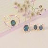 Ivy Gems 9ct Yellow Gold Triplet Oval Opal Cabochon Stud