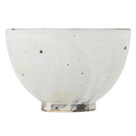 Marui Pottery MR-3-4213 Shigaraki Ware Hechamon Soup Bowl, Diameter Approx. 4.3 inches (11 cm), Powder Iron Scattering, White