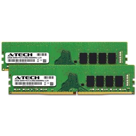 A-Tech 32GB Kit (2x16GB) RAM for GIGABYTE B450M DS3H, GA-AB350M-DS3H V2, GA-B150-HD3, GA-B150N-GSM, H310M S2P, MDH11BM, Z390 M, Z390 M GAMING | DDR4 2666MHz PC4-21300 DIMM Non-ECC UDIMM Memory Upgrade