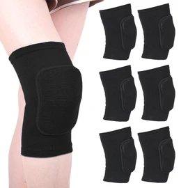 DERJDISF Knee Pads Dance Knee Pads 3 Pack Premium Knee Pads Breathable Fabric Soft Thickening Sponge for Dancing Football Jogging Dancing Black (S)