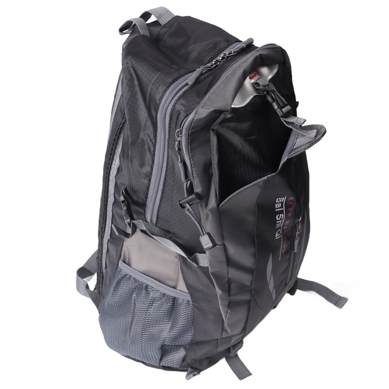 Black Outdoor Backpack Nylon Lightweight Water Repellent Hiking Sports Backpack
