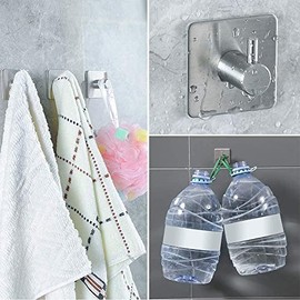 18/8 Ganchos para Toallas de Baño Conjuntos de 4Pack-304 Acero Inoxidable Robe Ropa Toalla Bolsa Montado en Pared Percha de Ropa Soporte para Cocina Hotel,Accesorios para Baño Oficina Organización