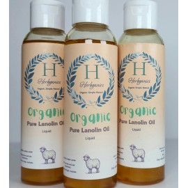 Herbganics Lanolin Oil Hair, Skin, 100% Organic, Pure&Natural 4oz