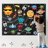 WATINC 44Pcs Outer Space Felt Story Board Set 3.5 Ft
