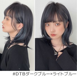 Bright Lara hf1420-DTB Full Wig, Medium Wig, Inner Color, Wig, Black Hair, Straight