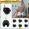Fuwen 6PCS Ruedas para Silla de Oficina