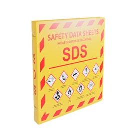 Yellow Safety (YS), 1 Pack, SDS Binder - 2024 Requirements, Heavy Duty 1.5 Inch, 3 Ring Safety Data Sheet SDS Binder