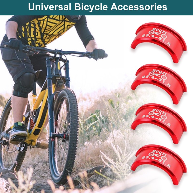 Pack of 4 Bicycle Handlebar Washers, 25.4-31.8 mm Bicycle Handlebar