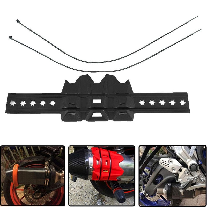 Exhaust Cover with Anti-Hot Ring, Universal Motorcycle Exhaust Protector Cover