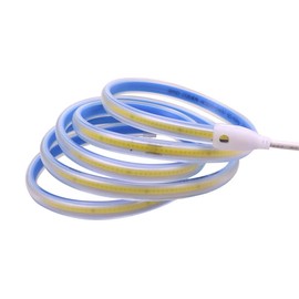 pcning 220 V 230 V COB LED Strip Super Bright IP67 Waterproof Strip 1 m 4000 K White with On/Off Switch (White, 1)