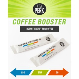 VitaPerk Energy, Original (Flavorless), 30 pack, Add HEALTHY ENERGY plus 15 Vitamins and Minerals to your favorite brewed coffee