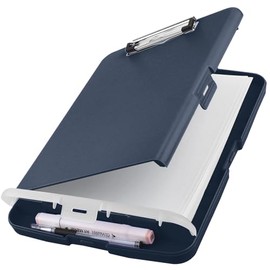 HWPRATO Clipboards Organizer Clipboard with Storage Nursing Clipboard Foldable File Folder Plastic Clipboard Folio with Storage Case for Teacher,Kids,Doctor,Offices (Retro Blue)