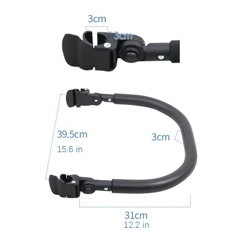 Adjustable Stroller Bumper Bar Handlebar Compatible for Babyzen YOYO/YOYO 6+/