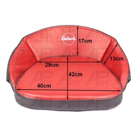 APUK Seat Pan Cushion Red and Black with Logo Replacement for Eicher MF Massey Ferguson Tractor