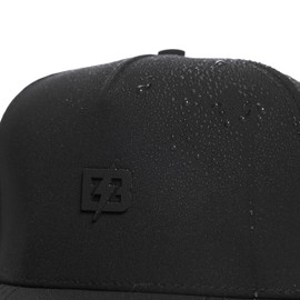 BRIMZ Outdoor Performance Hat - Breathable Sweat Resistant Fitness Hats - Best for Golf, Running, Workouts, Fishing, Exercise - Moisture-Wicking 5-Panel Baseball Cap Snapback (Bolt Logo - Black)
