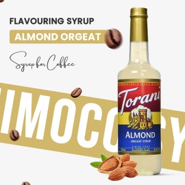 Almond Syrup for Coffee 25.4 Ounces Coffee Syrups and Flavors with Jimoco Pump Syrup Dispenser